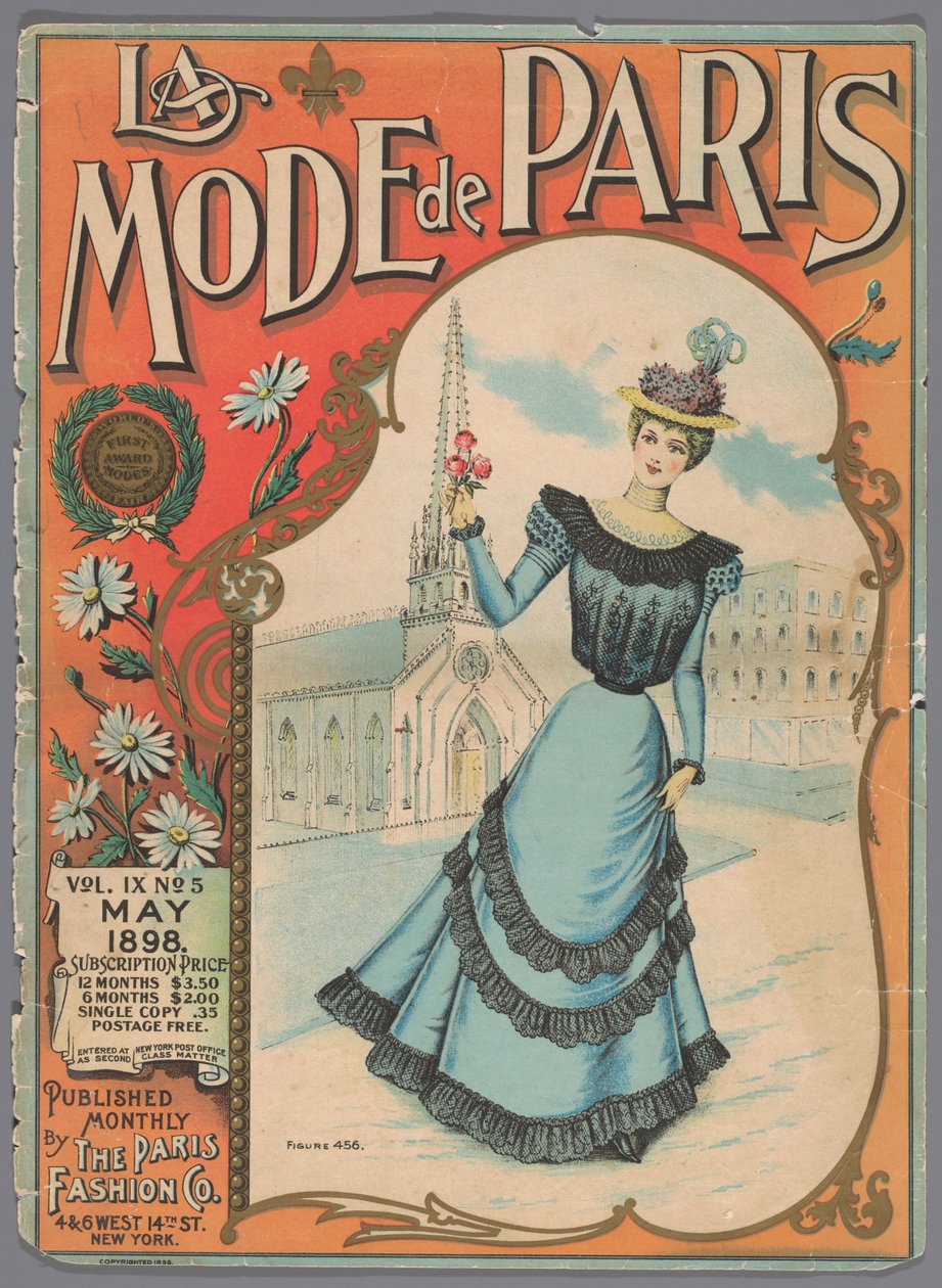 Magazyn Mody jako Kusicielka La Mode de Paris, maj 1898, tom. IX, nr 5, rysunek 456 autorstwa Anonymous