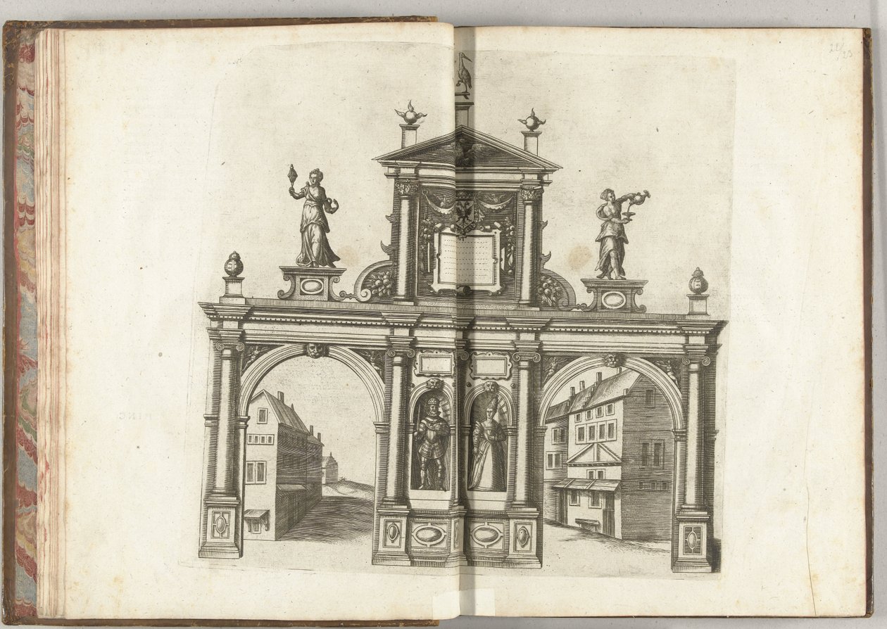 Scena z cesarzem Maksymilianem I i Marią Burgundzką, 1594 autorstwa Anonymous