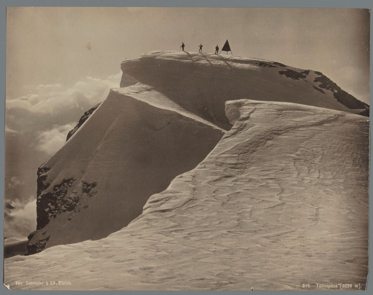 Szczyt Titlis w pobliżu Engelberg w Szwajcarii Titlisspitze [3239 m] (tytuł na obiekcie) autorstwa Anonymous