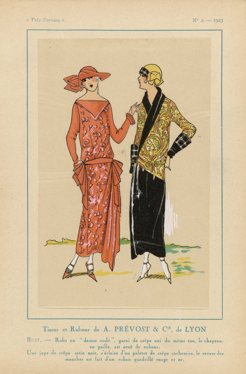 Bardzo paryski, 1923, nr 2: Tkaniny i wstążki A. PRÉVOST & CIE ... autorstwa Anonymous