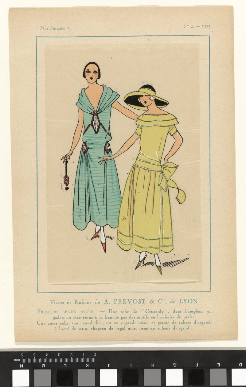 Bardzo paryski, 1923, nr 2: Tkaniny i wstążki A. PRÉVOST & Cie. z Lyonu... autorstwa Anonymous