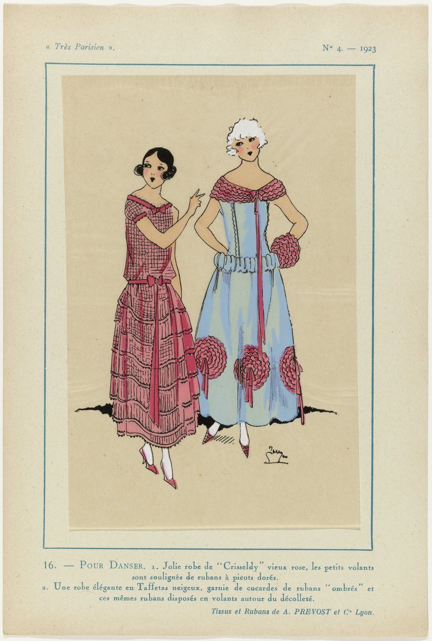 Bardzo paryski, 1923, nr 4: 16. - DO TAŃCA. 1. Śliczna sukienka Crisseldy... autorstwa Anonymous