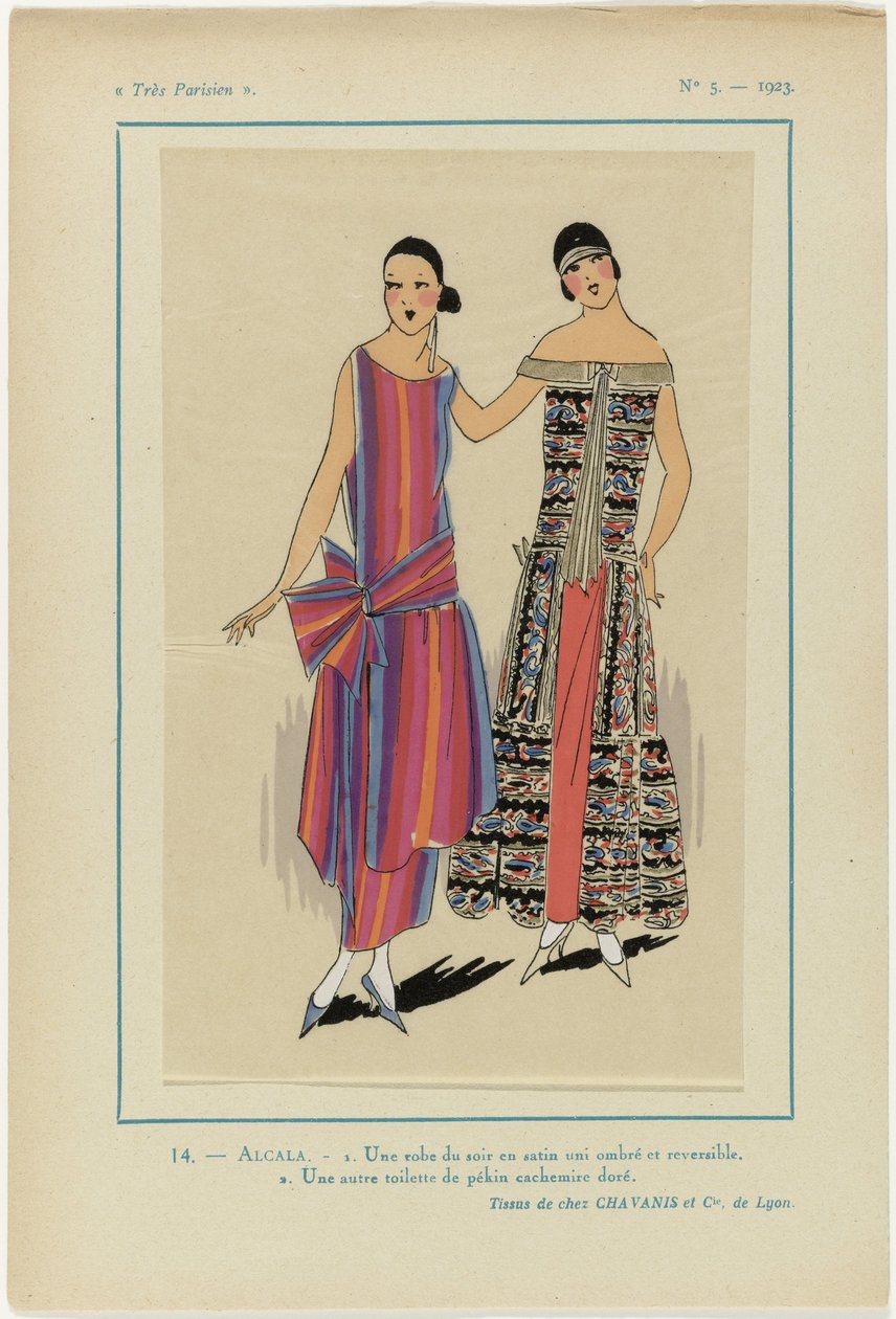 Bardzo paryski, 1923, nr 5: 14.- ALCALA. - 1. Suknia wieczorowa... autorstwa Anonymous