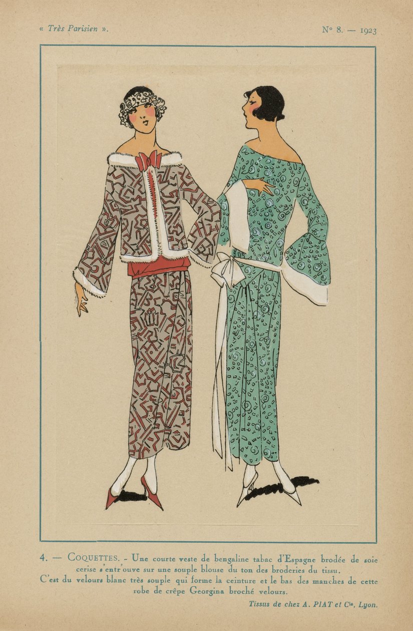 Bardzo paryski, 1923, nr 8: 4. - KOKIETY. / Krótka kurtka... autorstwa Anonymous