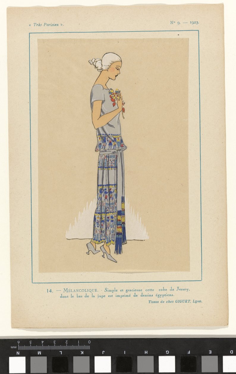 Bardzo paryski, 1923, nr 9: 14.- MELANCHOLICKA. - Prosty i pełen wdzięku... autorstwa Anonymous