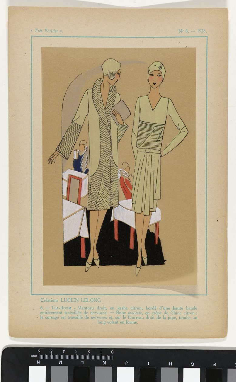 Bardzo paryski, 1928, nr 8: Kreacje LUCIEN LELONG / 6. -... autorstwa Anonymous