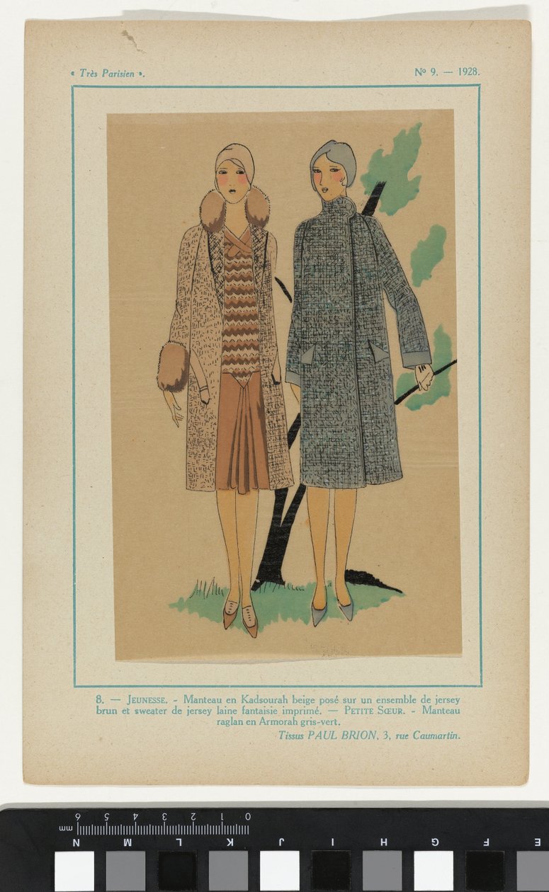 Bardzo paryski, 1928, nr 9: 8.- MŁODZIEŻ. Płaszcz Kadsourah... autorstwa Anonymous
