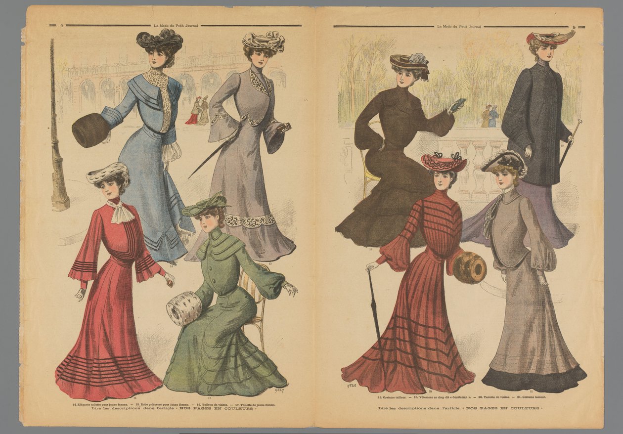 Dwie strony z „La Mode du Petit Journal”, 10 listopada 1902 r. autorstwa Anonymous
