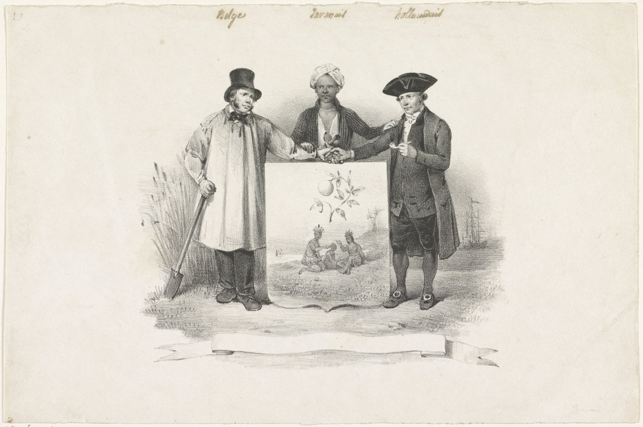 Herb z Belgiem, Jawajczykiem i Holendrem, 1826 autorstwa Anonymous