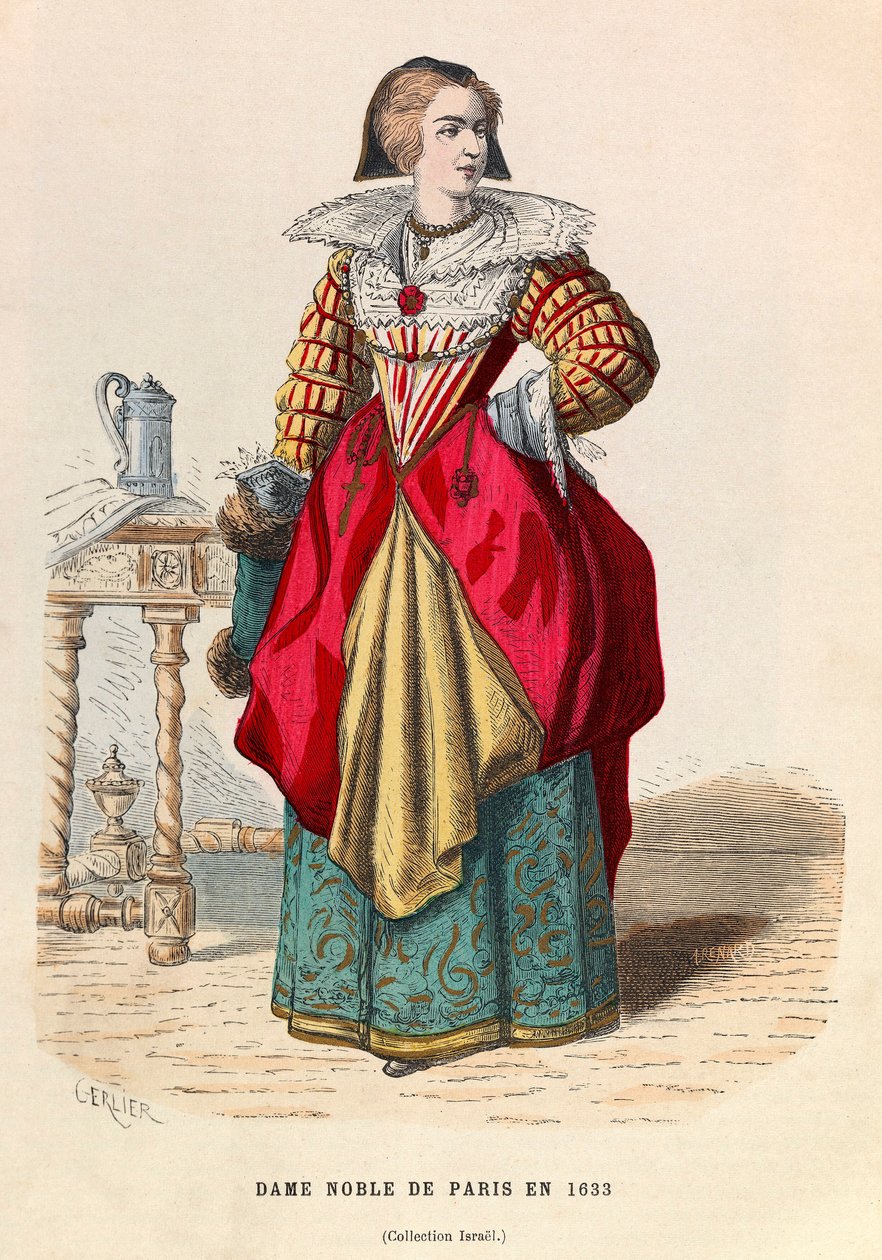 Szlachcianka Paryża 1633 - Szlachcianka w Paryżu XVII wiek - kolekcja prywatna autorstwa Anonymous Anonymous