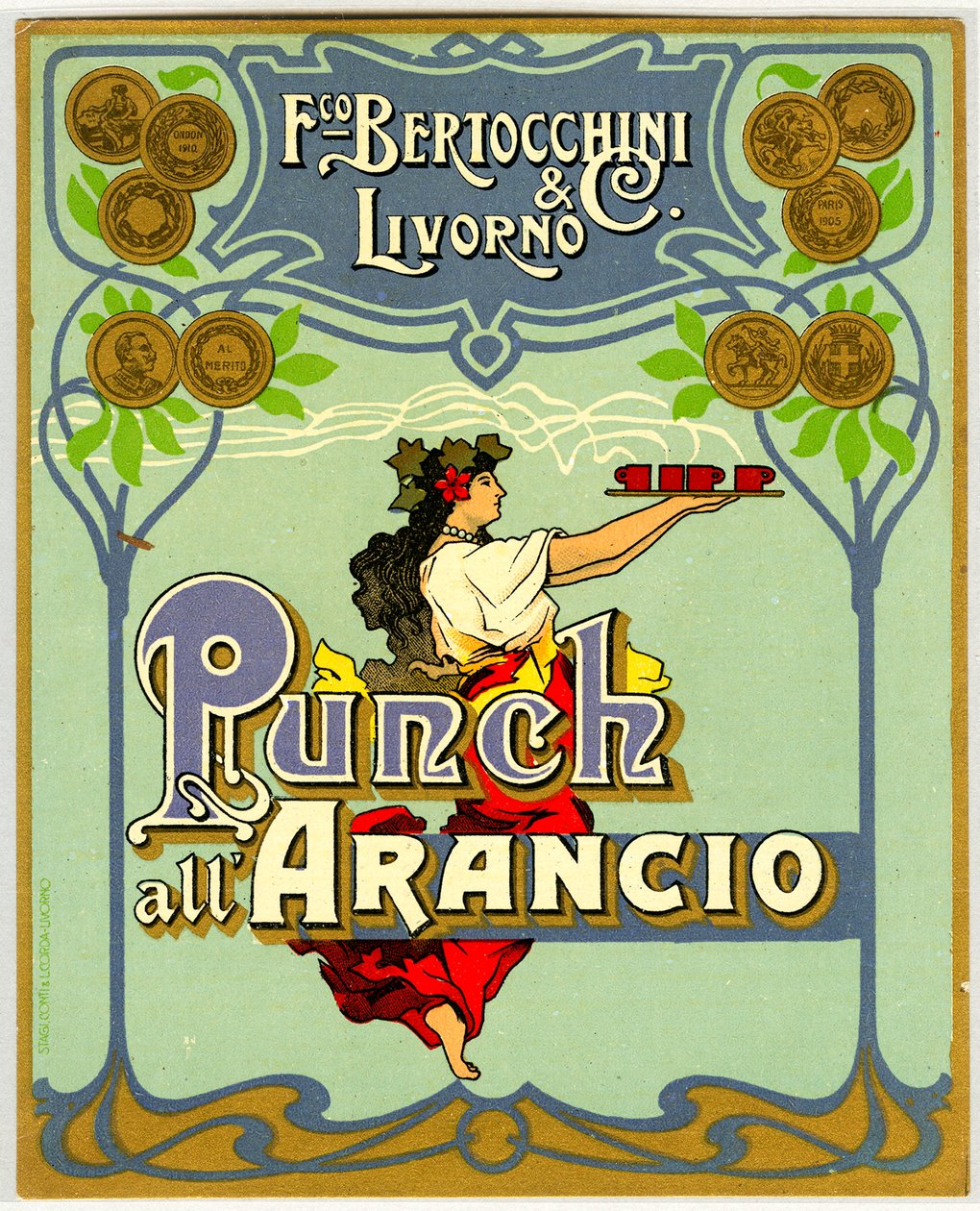 Reklama ponczu pomarańczowego (Chromolithography 1905) autorstwa Anonymous Anonymous