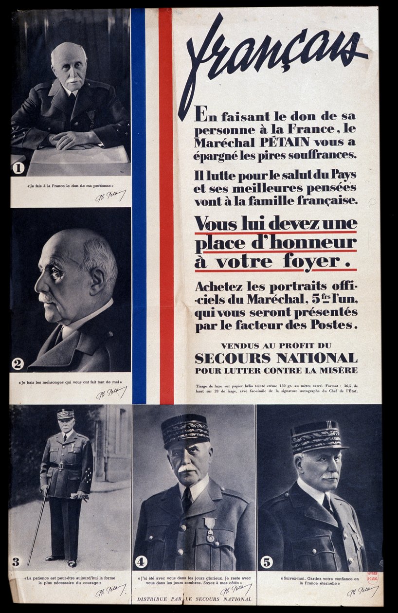 Plakat reklamowy sprzedaży portretów marszałka Philippe
