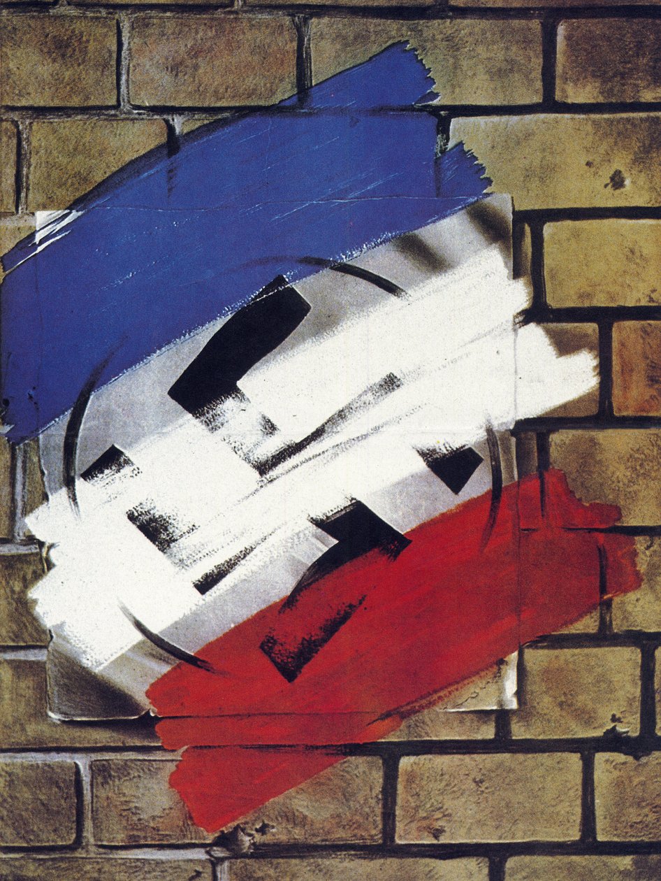 Anonimowy plakat opublikowany podczas Wyzwolenia Francji - 1944 autorstwa Anonymous Anonymous