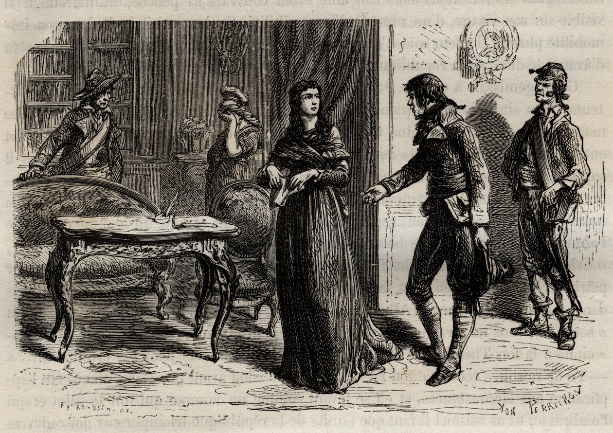 Aresztowany przez Madame Roland 1 czerwca 1793 w Paryżu - Aresztowany przez Madame Roland (Manon Roland, z domu Jeanne Marie Philippon). autorstwa Anonymous Anonymous
