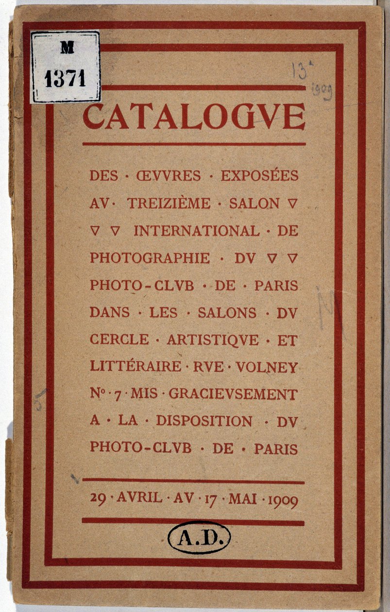 Katalog Międzynarodowej Wystawy Fotografii Paryskiego Klubu Fotograficznego autorstwa Anonymous Anonymous