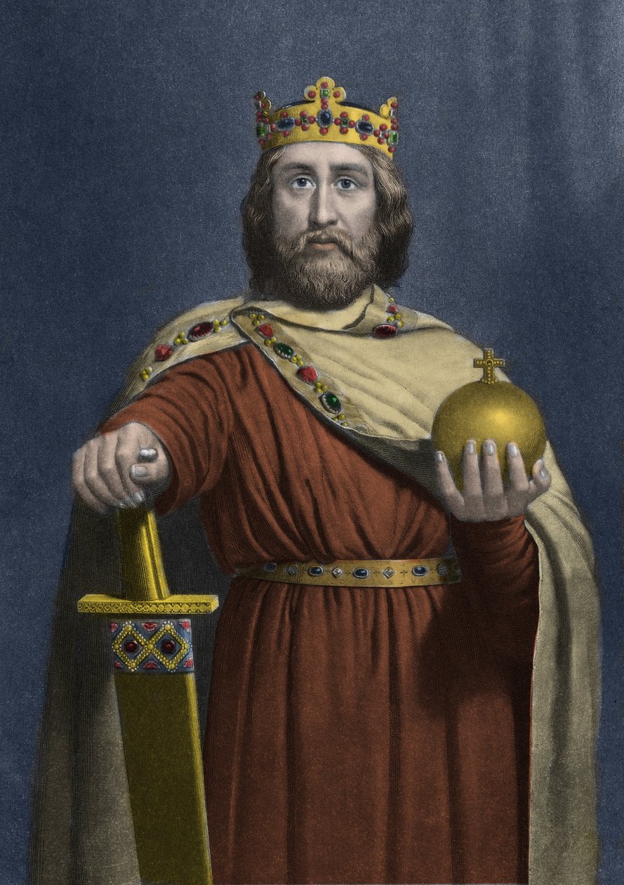 Karol Wielki (Carolus Magnus, Carolus Magnus, 742-814), Król Franków - Karol Wielki (Carolus Magnus, Karol Wielki) (747-814) Król Franków i chrześcijański cesarz Zachodu - autorstwa Anonymous Anonymous