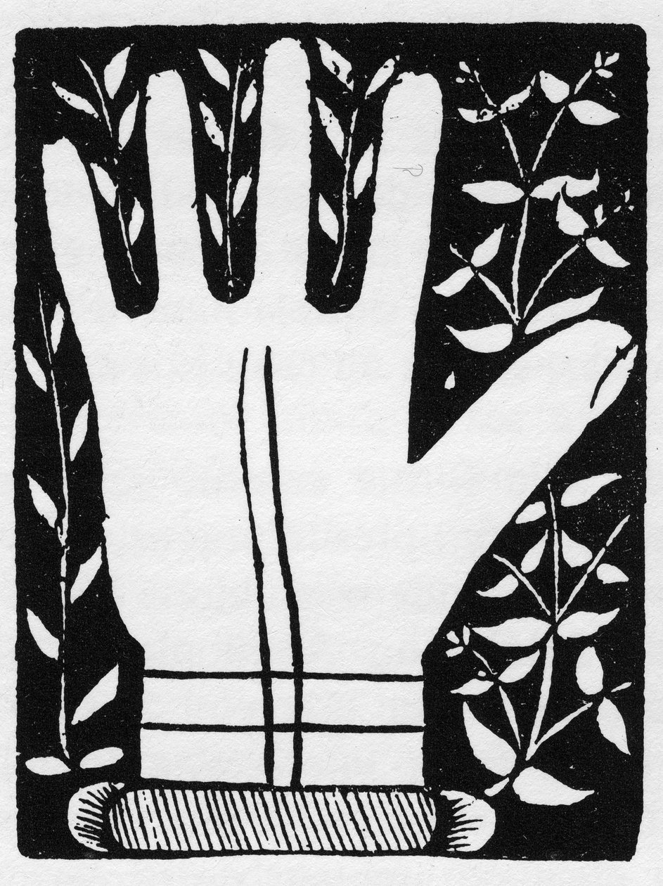 Chiromancia - Podwójna linia Saturna - Grawerowanie 1545 w "Sztuce Chyromancji" Andre Corvo - Kolekcja prywatna autorstwa Anonymous Anonymous