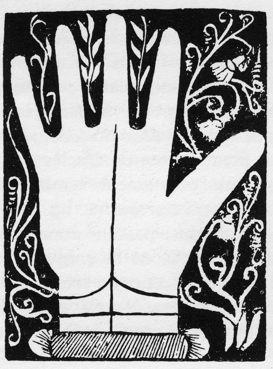 Chiromancia - Linia Saturna - Grawer 1545 w „Sztuce Chyromancji” Andre Corvo - kolekcja prywatna autorstwa Anonymous Anonymous
