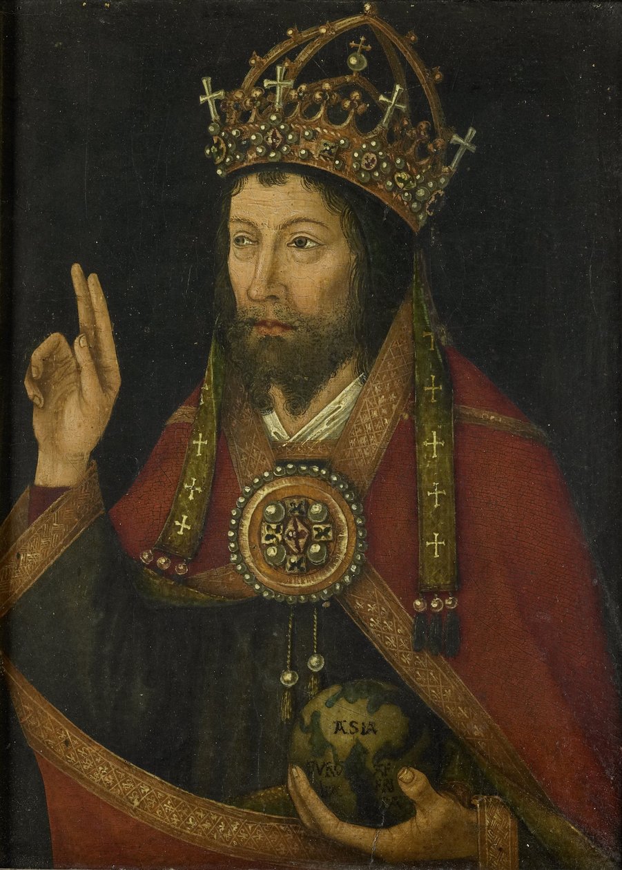 Chrystus jako Salvator Mundi, ok. 1500 r. (olej na desce) autorstwa Anonymous Anonymous