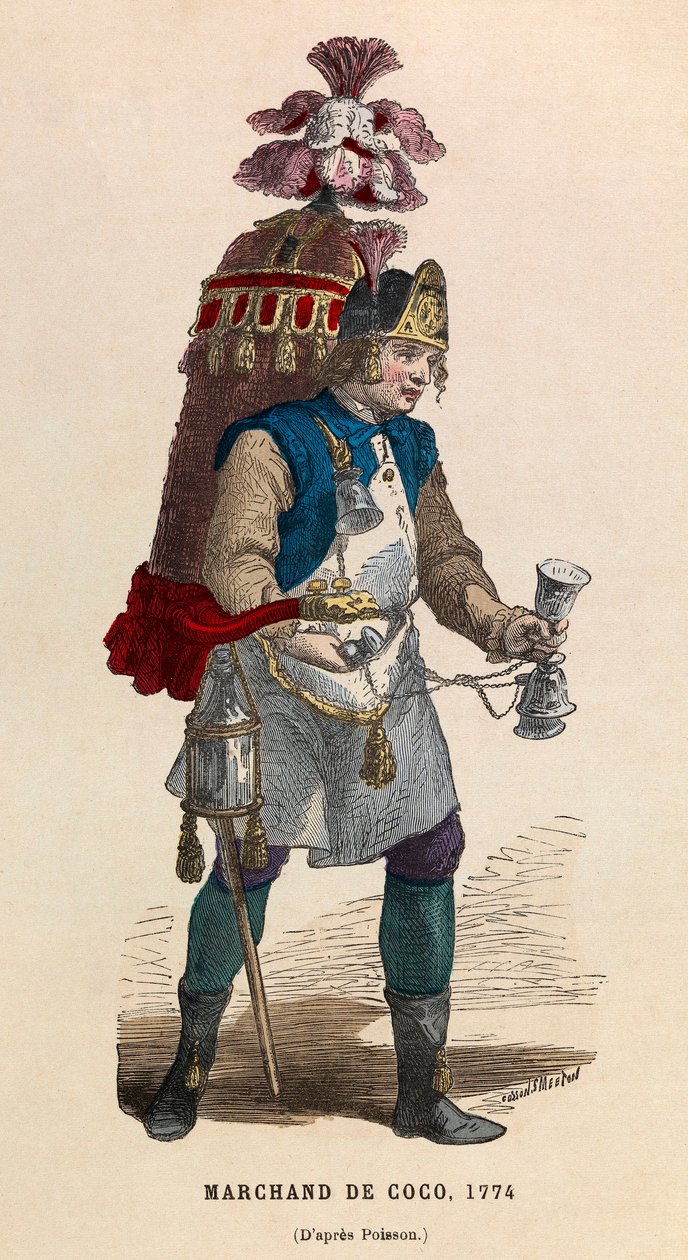 Sprzedawca kokosów w 1774 r. - kolekcja prywatna autorstwa Anonymous Anonymous