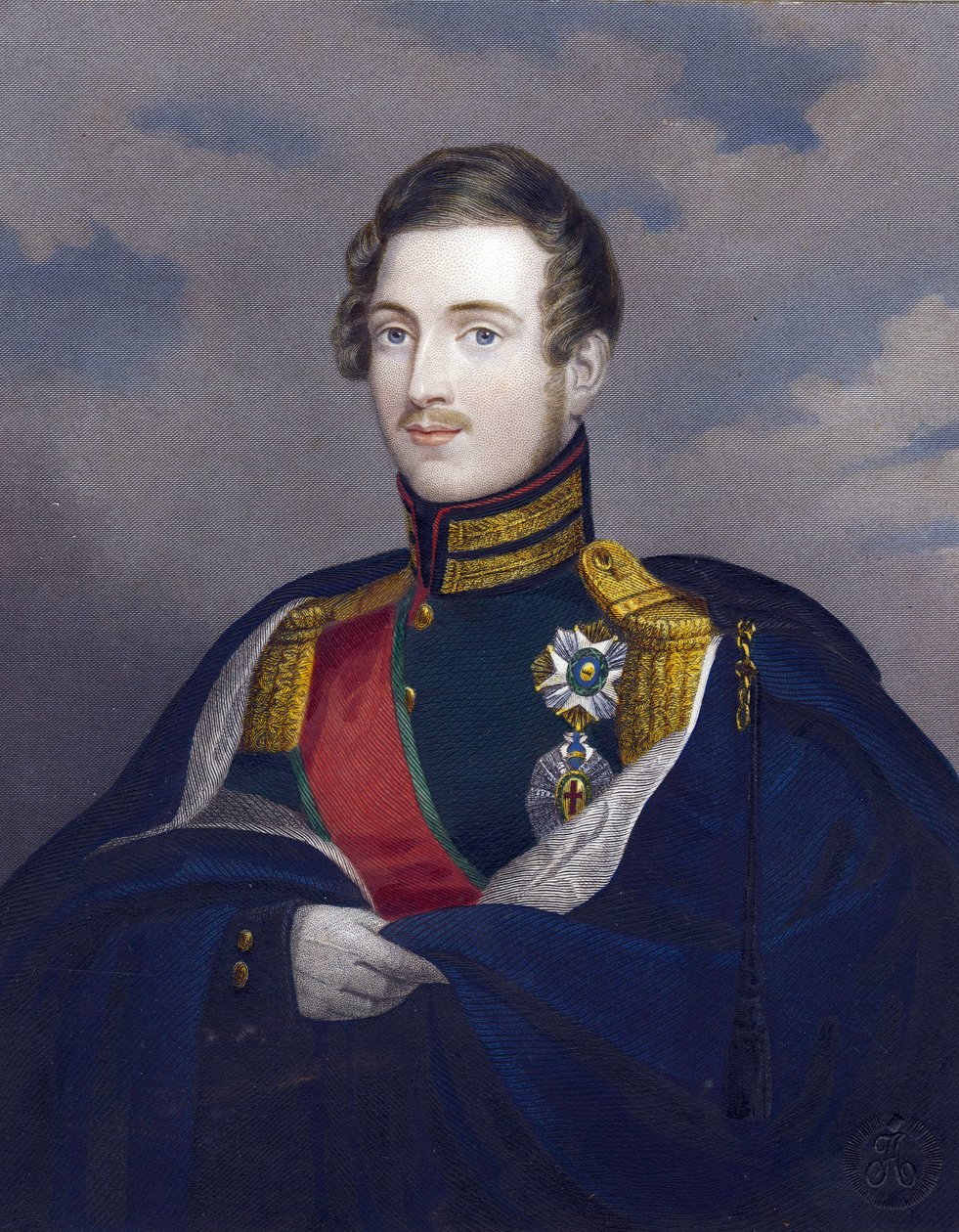 Constantin Pavlovitch, grand-duc de Russie ou Constantin Pavlovitch Romanov - Wielki książę Konstantyn Pawłowicz Rosji (1779-1831) - Anonimowy - 1825 - Miedzioryt, akwarela - 15,8x12,6 - Kolekcja prywatna autorstwa Anonymous Anonymous