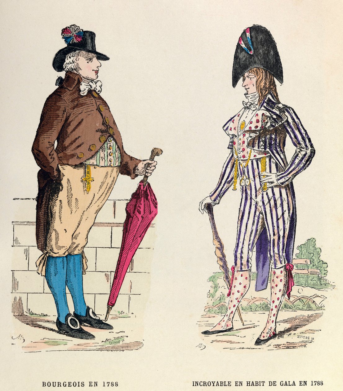 Kostium mieszczanina i Niewiarygodnego w stroju galowym z 1788 r. - kolekcja prywatna autorstwa Anonymous Anonymous