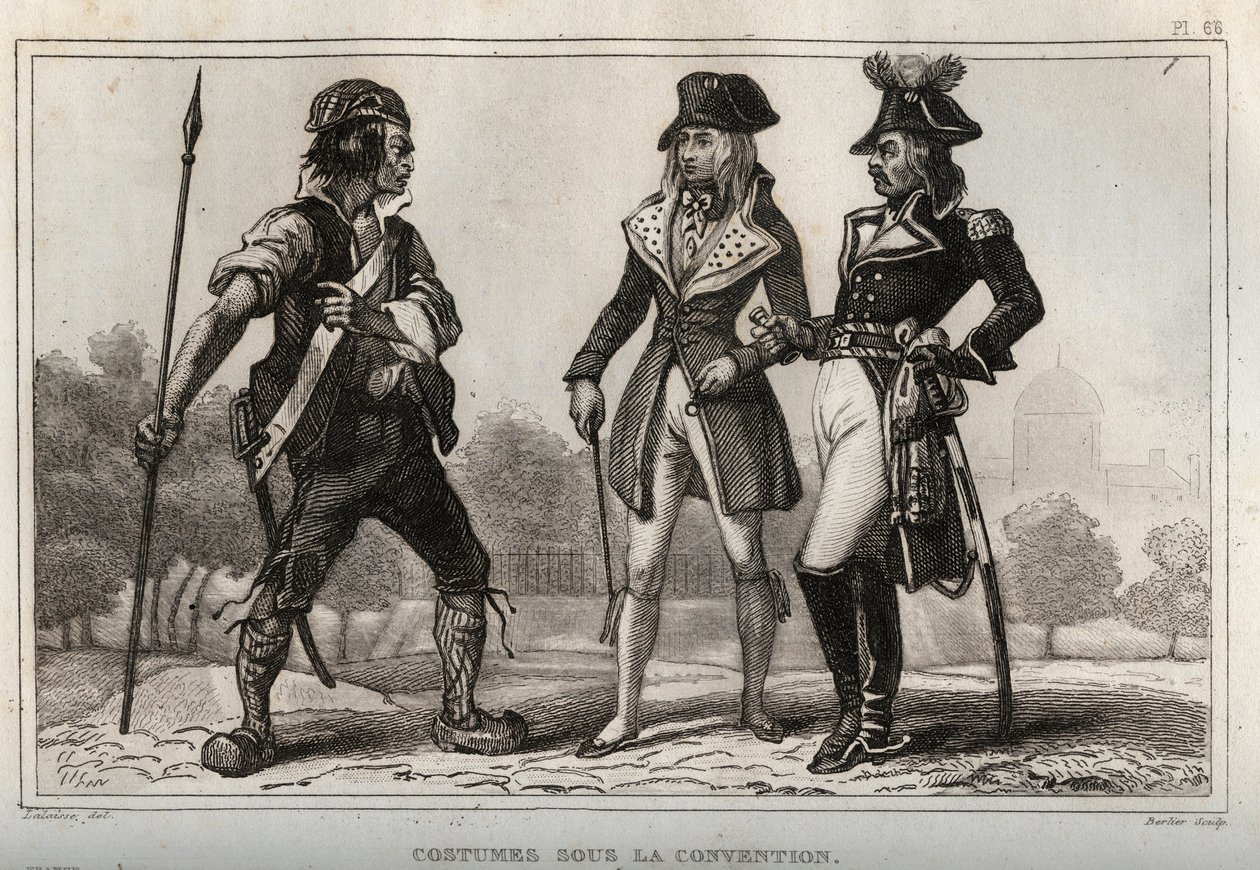 Kostiumy na mocy Konwencji. Grawer z 1859 roku w „Le Monde”. Historia wszystkich narodów od najdawniejszych czasów do współczesności”. przez ME de Lostalot-Bachoue (Lostalot Bachoue). Prywatna kolekcja. autorstwa Anonymous Anonymous