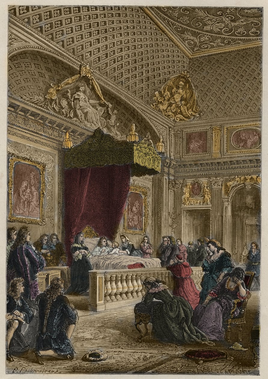 Śmierć Ludwika XIV w Wersalu, 1 września autorstwa Anonymous Anonymous