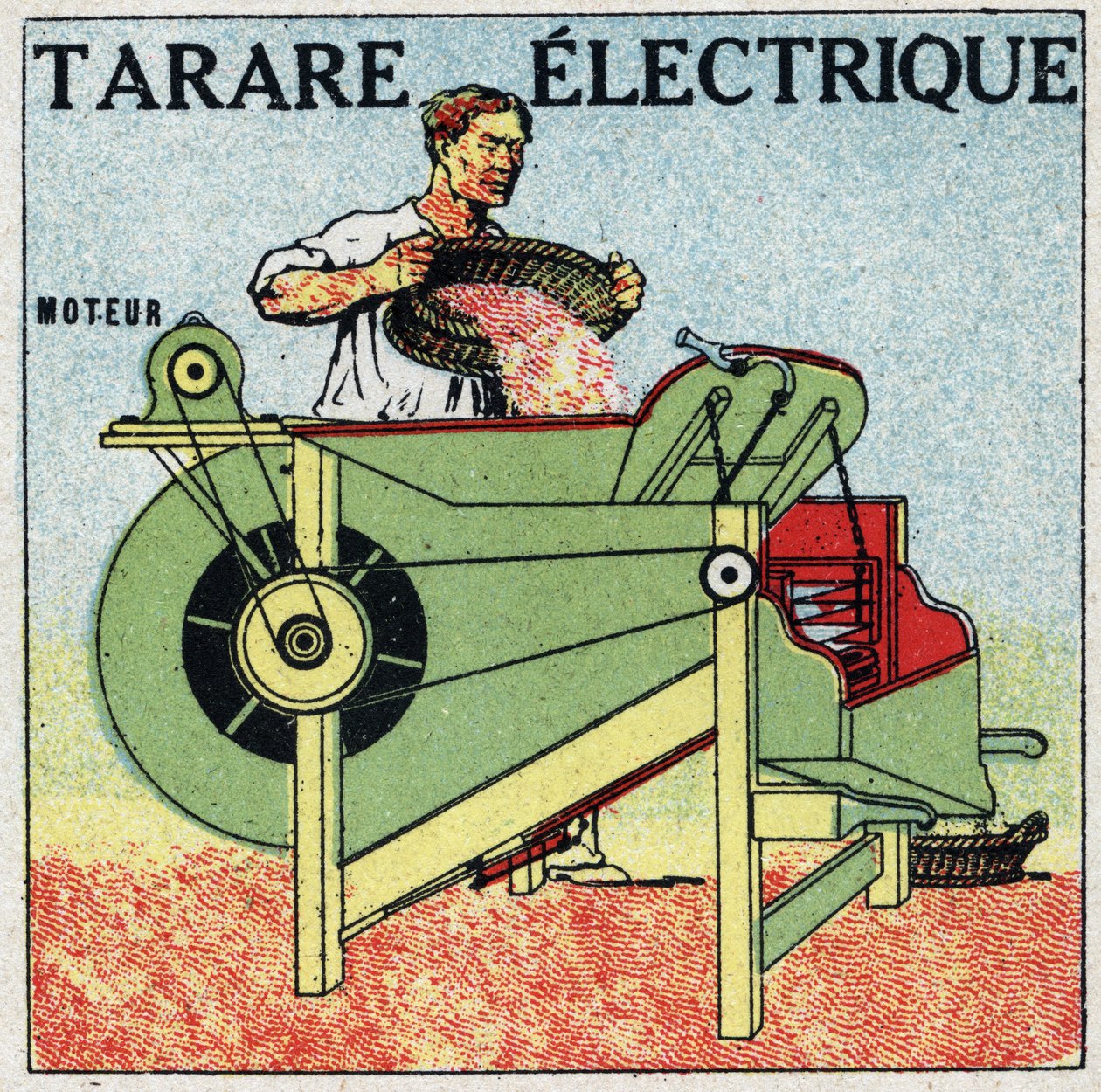 Elektronarzędzia: przekrój tary elektrycznej. Anonimowa ilustracja z 1925 r. Ze zbiorów prywatnych. autorstwa Anonymous Anonymous