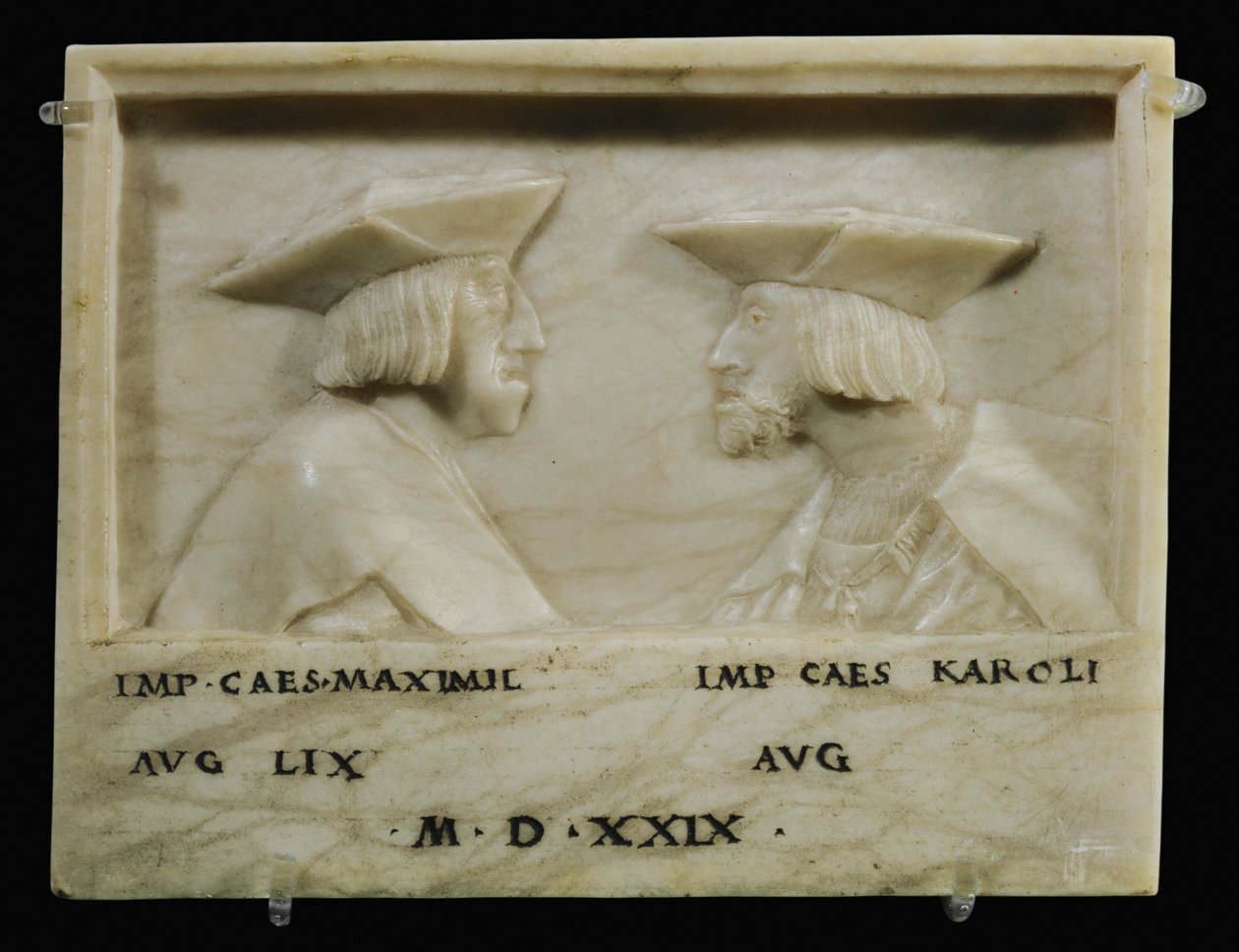 Cesarz Maksymilian I i jego wnuk cesarz Karol V ... (alabaster) autorstwa Anonymous Anonymous