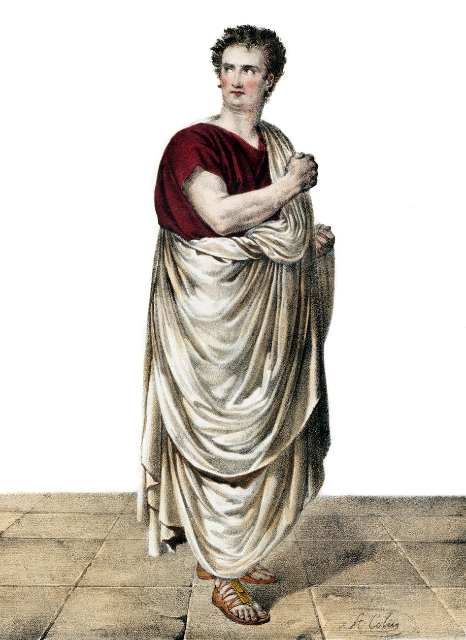 Felicity-Auguste Saillot dit Desmousseaux Aktor francuski (1785-1854) w roli Roscius w „Sylli” Etienne de Jouy (1764-1846) autorstwa Anonymous Anonymous