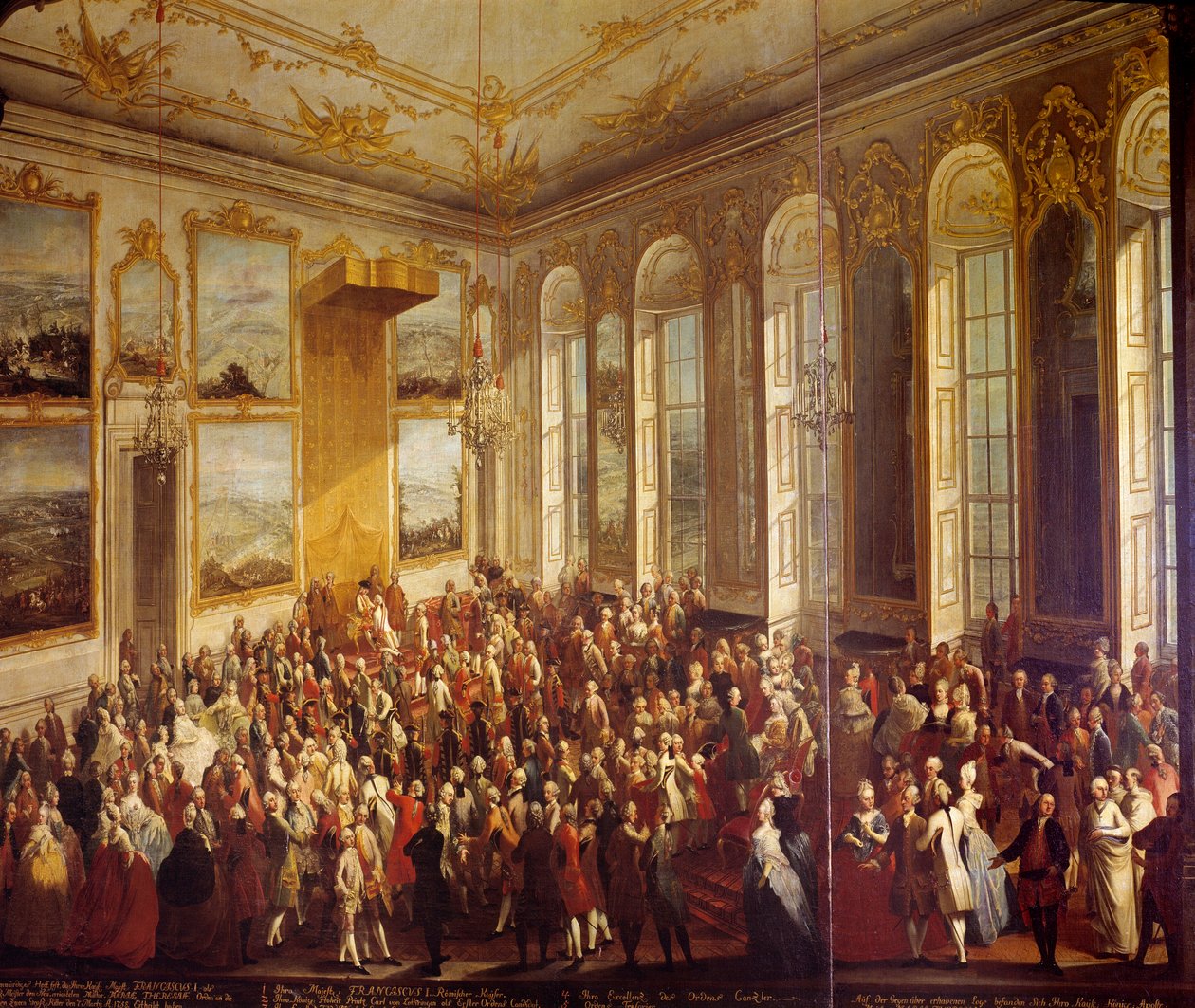 Festyn z okazji stulecia założenia Zakonu Wojskowego Marii Teresy Iere w 1857 Malarstwo anonimowe. XIX-wieczny Wiedeń, Kunsthistorische museum autorstwa Anonymous Anonymous