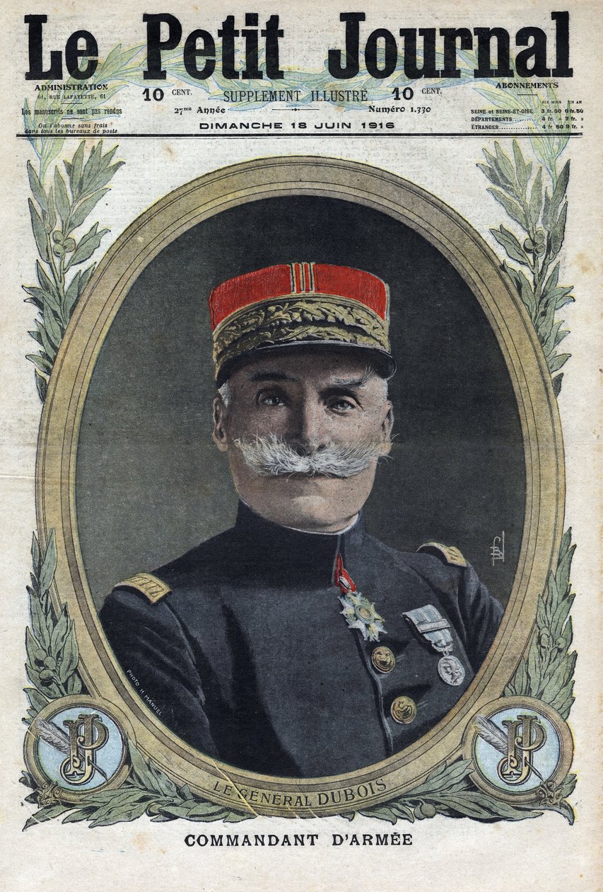 I wojna światowa 1914-1918 (wojna 14-18). Portret francuskiego generała Pierre