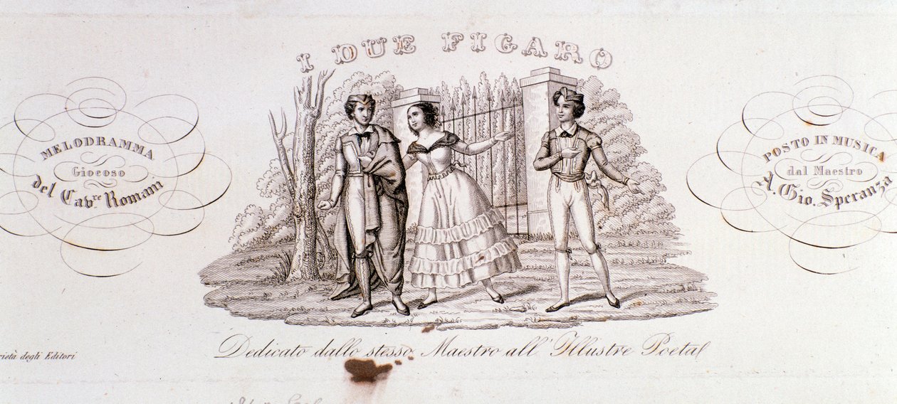 Frontyspis I due Figaro, dzieło Alessandro Speranza autorstwa Anonymous Anonymous