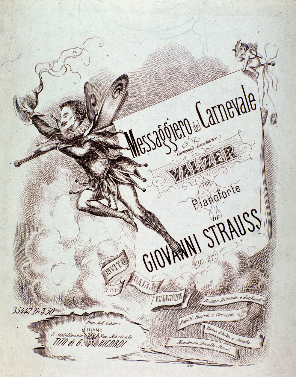 Frontyspis partytury Carnevals-Botschafter (op. 270) Johanna Straussa autorstwa Anonymous Anonymous