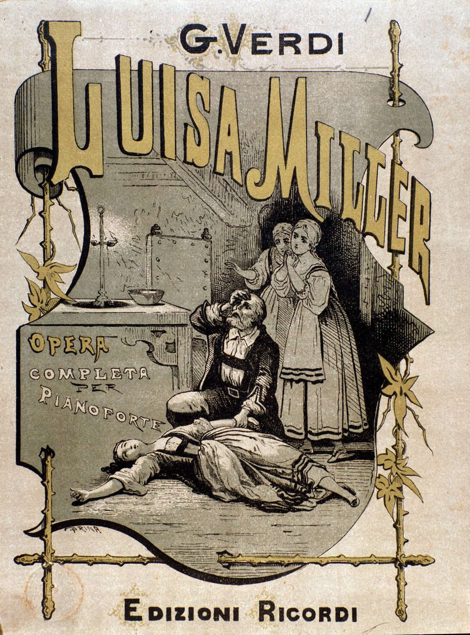 Frontyspis partytury Luisy Miller, opera Giuseppe Verdi autorstwa Anonymous Anonymous