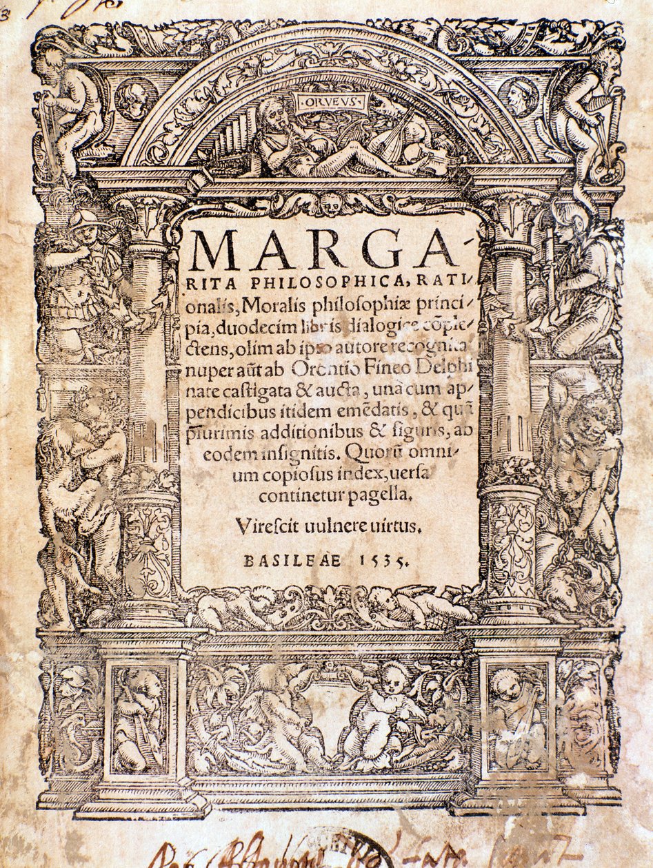 Frontyspis Margarita Philosophica (drzeworyt autorstwa Anonymous Anonymous