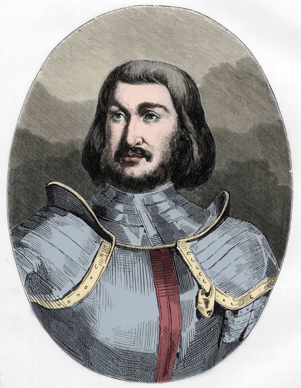 Gilles de Laval, Lord of Rais (1404-1440) - Portret Gillesa de Rais (Retz ou Rays) (1404-1440), towarzysza w ramionach Joanny d