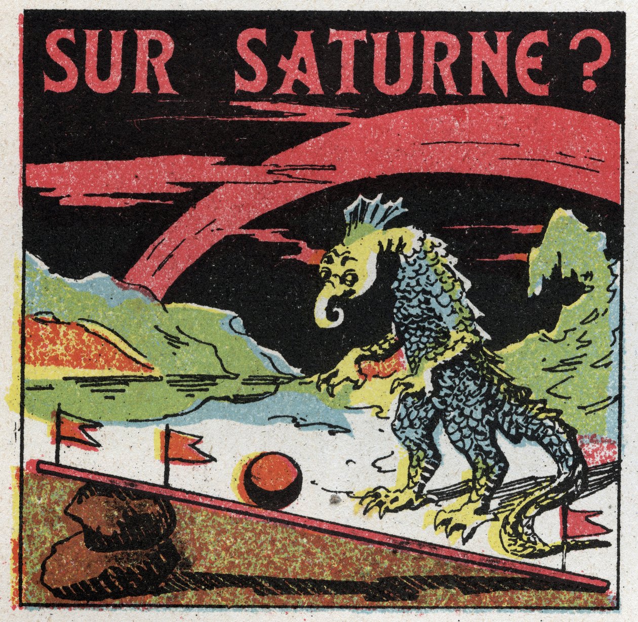Łaska: miara masy na Saturnie. Anonimowa ilustracja z 1925 r. Ze zbiorów prywatnych. autorstwa Anonymous Anonymous