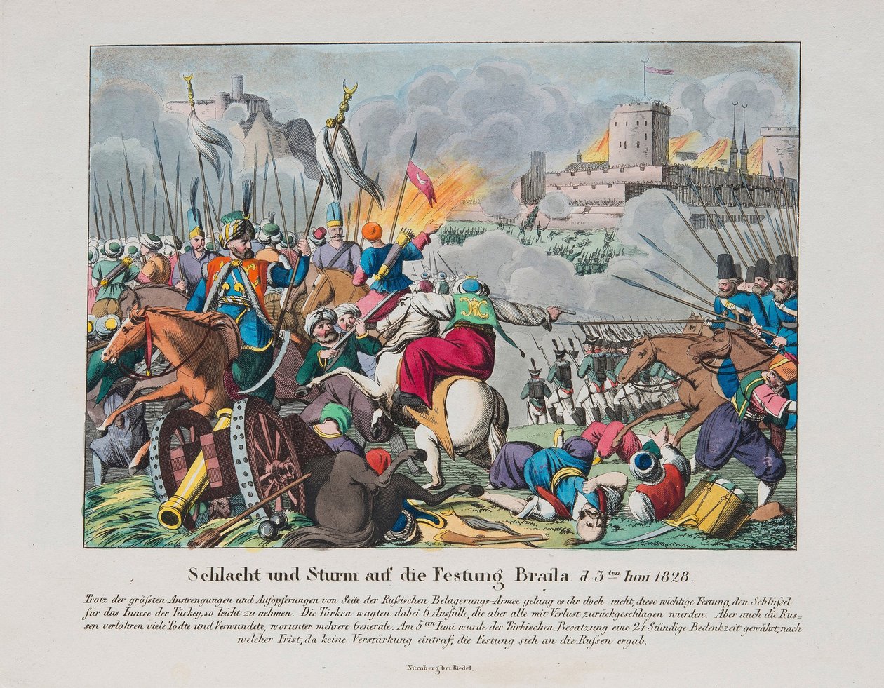 Guerre russo-turque de 1828-1829 - Szturm na twierdzę Brailov 15 czerwca autorstwa Anonymous Anonymous