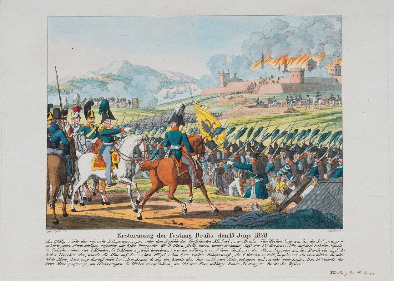 Guerre russo-turque de 1828-1829 - Szturm na twierdzę Brailov 15 czerwca autorstwa Anonymous Anonymous