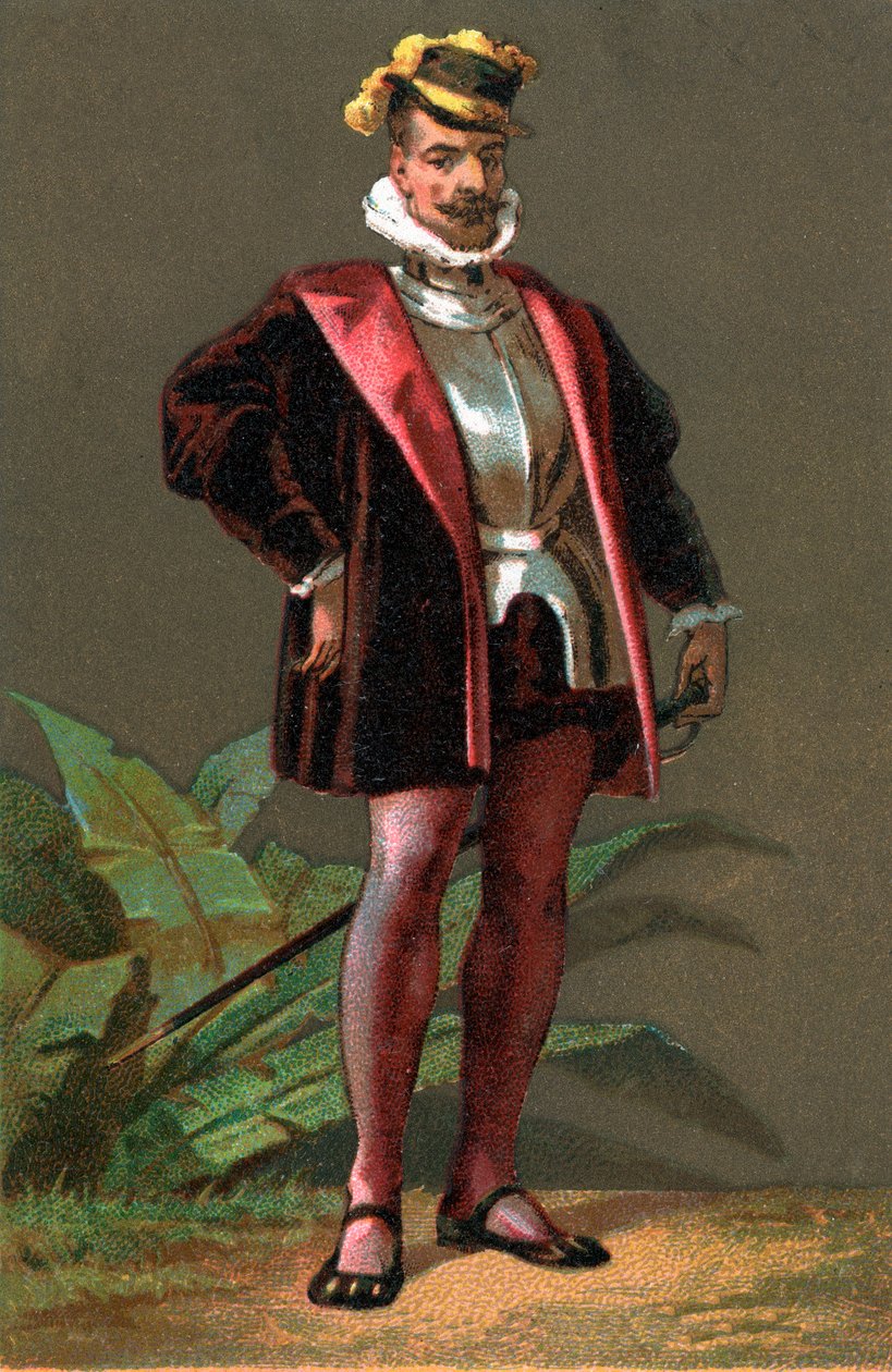 HERNANDO (Hernan) CORTES (Cortez) (1485-1547) Hiszpański zdobywca Meksyku. Chromolitografia Ze zbiorów prywatnych autorstwa Anonymous Anonymous