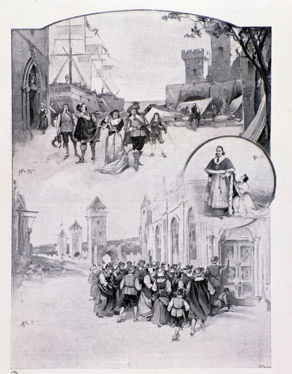 Ilustracja do opery La cortigiana Antonio Scontrino wystawionej w Mediolanie w 1896 r. autorstwa Anonymous Anonymous