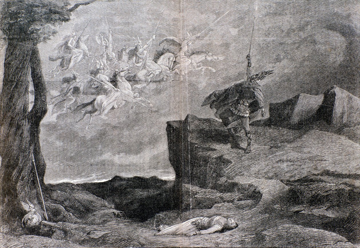 Ilustracja do opery Walkiria w Pierścieniu Nibelunga Wagnera autorstwa Anonymous Anonymous