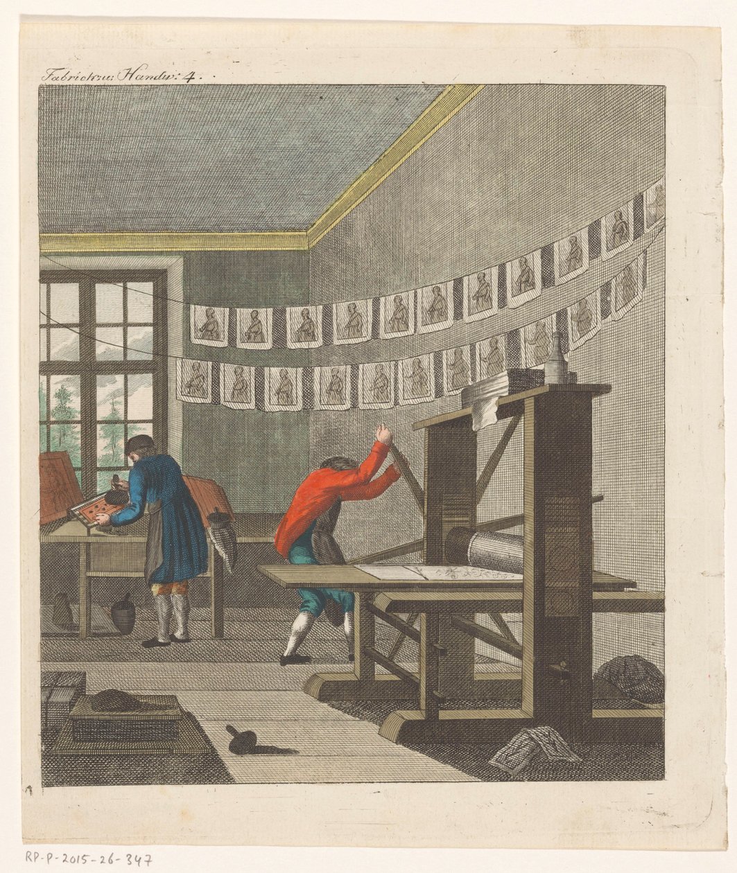 Wnętrze drukarni, ok. 1750-1850 (grafika) autorstwa Anonymous Anonymous