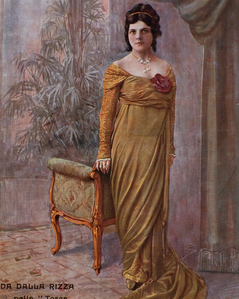 Włoska piosenkarka Gilda dalla Rizza w La Tosca by Puccini autorstwa Anonymous Anonymous
