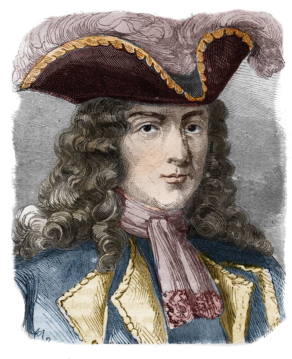 Jean-Bernard Louis de Saint Jean, baron de Pointis (1645-1707), francuski admirał i korsarz. Rycina XIX wieku. Prywatna kolekcja. autorstwa Anonymous Anonymous