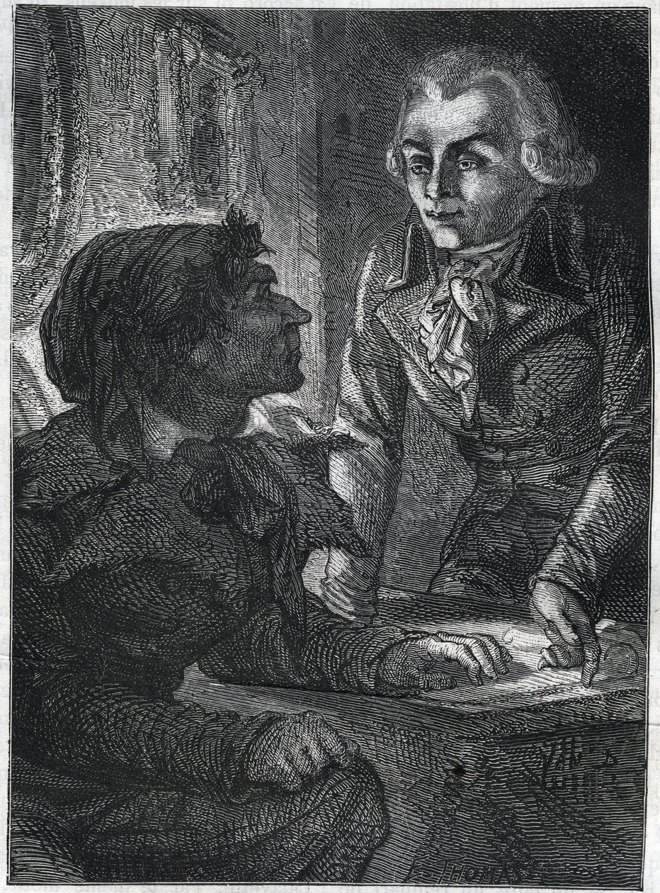 Jean-Paul (Jean Paul) Marat (1743-1793) z Maksymilianem Robespierre