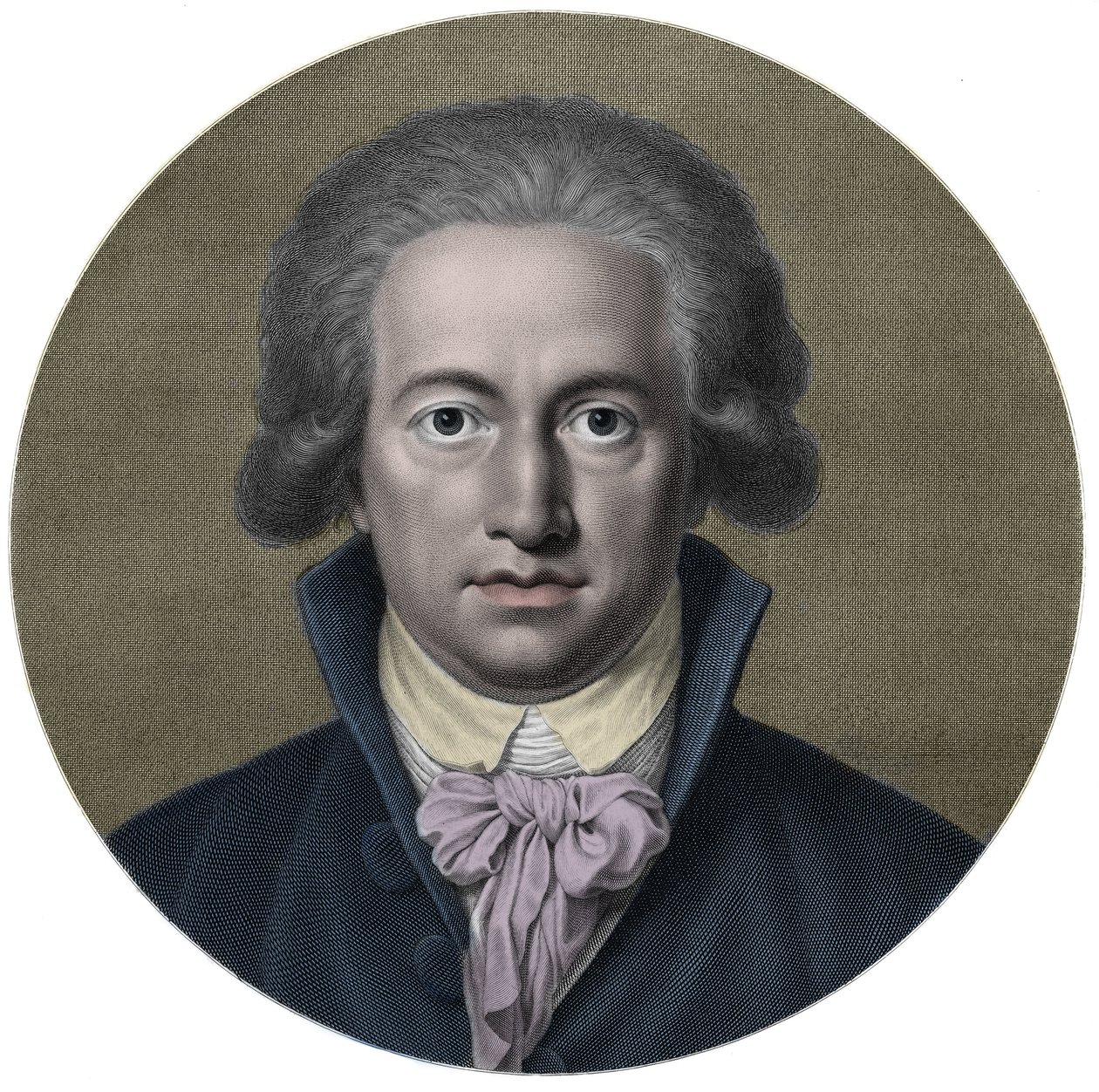 Johann Wolfgang von Goethe (1749-1832). Niemiecki pisarz. Rycina XIX w. - Portret Johana Wolfganga Goethego (1749 - 1832), pisarza niemieckiego autorstwa Anonymous Anonymous