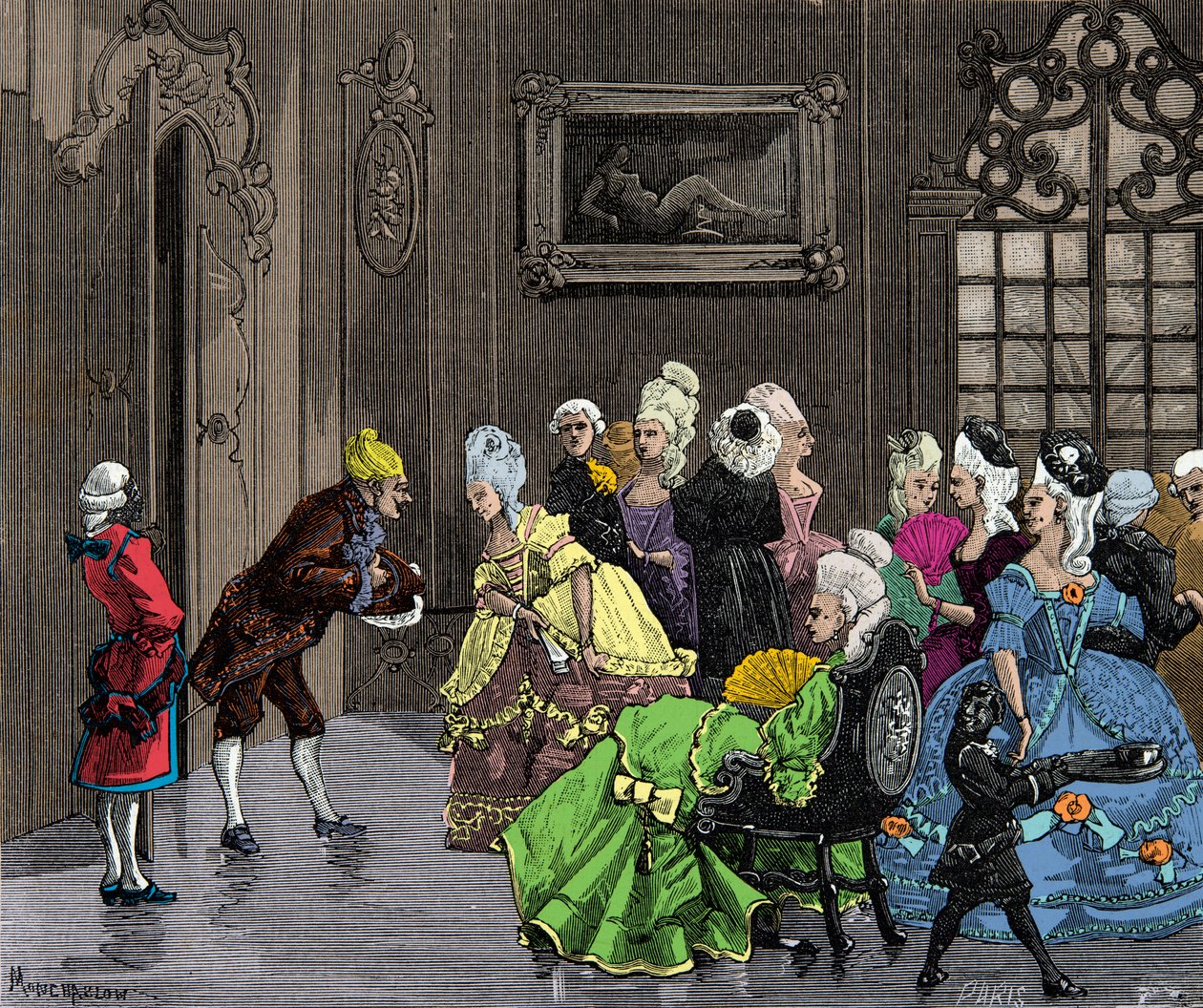 Joseph (Giuseppe) Balsamo (1743-1795), dit Alessandro Comte de Cagliostro otrzymany przez szlachtę w Wersalu około 1750, rycina, kolekcja prywatna autorstwa Anonymous Anonymous